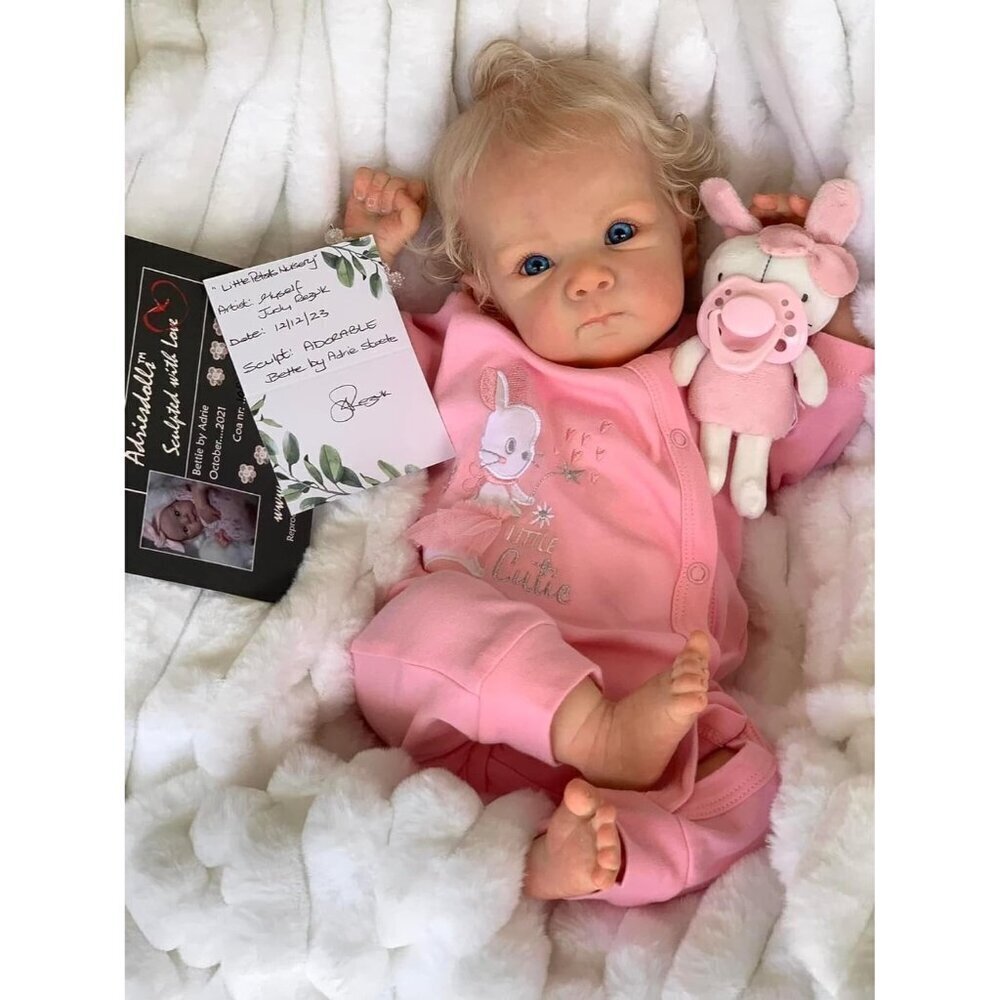 🆕18Inch Realistic Full Cloth Body Girls short blonde hair Reborn Baby Dolls